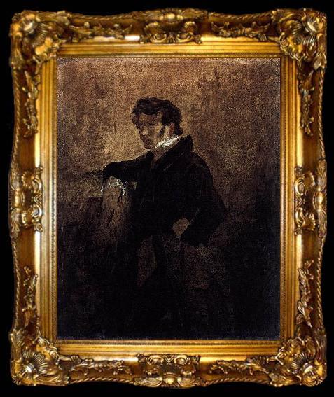 framed  Carl Blechen Self-portrait, ta009-2